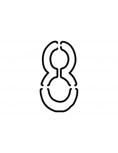 Numéro 8 STRING LIGHT FSVL en INSIGNIA | 40 cm noir