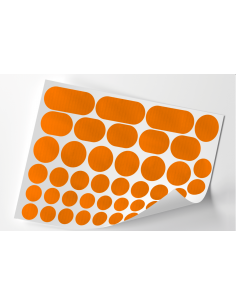 Pastilles tissu Ripstop adhésivé ORANGE | feuille A4...