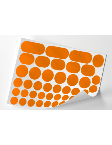 Pastilles tissu Ripstop adhésivé ORANGE | feuille A4 (env. 30 cm x 21 cm)