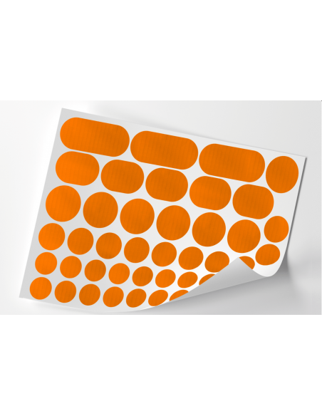 Pastilles tissu Ripstop adhésivé ORANGE | feuille A4 (env. 30 cm x 21 cm)