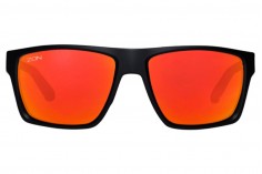 Lunettes SUMMIT noir mat & verres rouges miroir 2