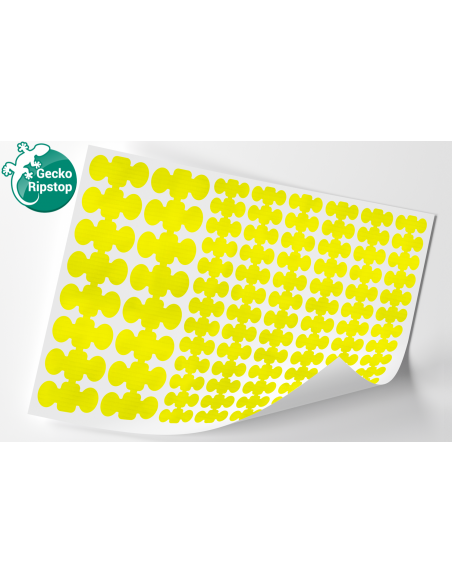 GECKO tissu Ripstop adhésivé JAUNE | feuille A4 (env. 30 cm x 21 cm)