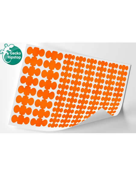 GECKO tissu Ripstop adhésivé ORANGE | feuille A4 (env. 30 cm x 21 cm)