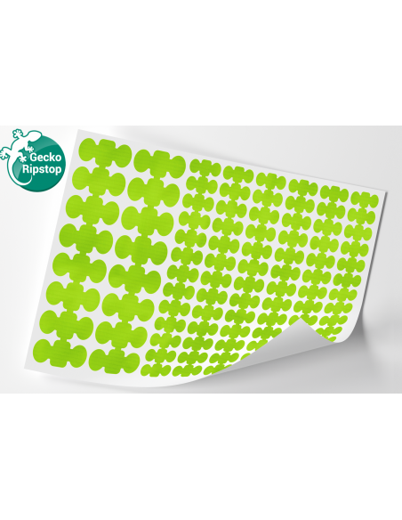GECKO tissu Ripstop adhésivé VERT CLAIR | feuille A4 (env. 30 cm x 21 cm)