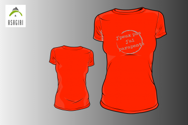 T-Shirt ASAGIRI, "Attention", homme, couleur...