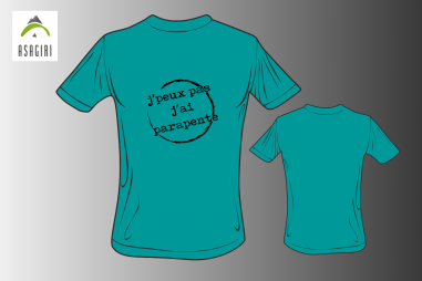 T-Shirt ASAGIRI, "Attention", homme, couleur...