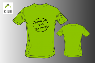 T-Shirt ASAGIRI, "Attention", homme, couleur...