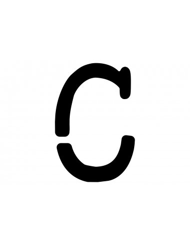 Lettre C STRING en INSIGNIA | 50 cm noir