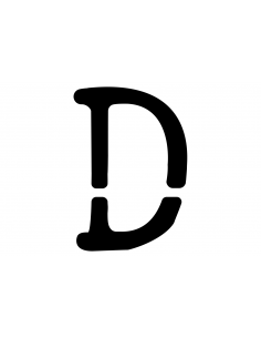 Lettre D STRING en INSIGNIA | 50 cm noir