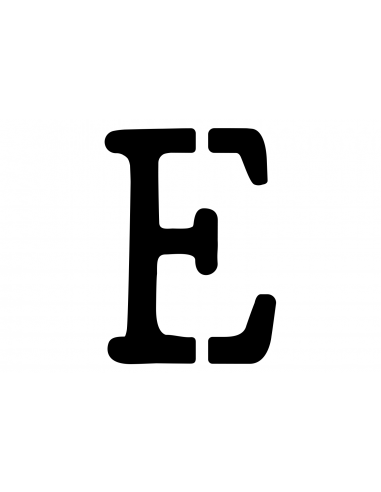 Lettre E STRING en INSIGNIA | 50 cm noir