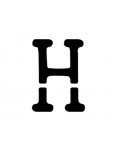 Lettre H STRING en INSIGNIA | 50 cm noir