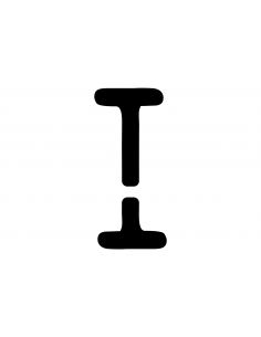 Lettre I STRING en INSIGNIA | 50 cm noir
