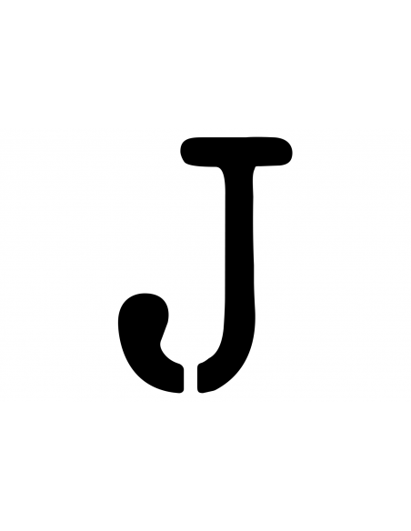 Lettre J STRING en INSIGNIA | 50 cm noir