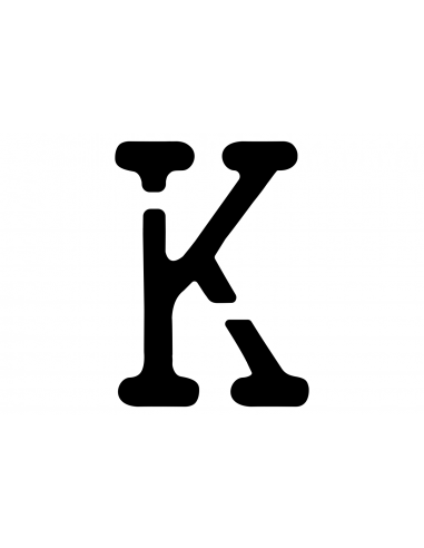 Lettre K STRING en INSIGNIA | 50 cm noir