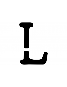 Lettre L STRING en INSIGNIA | 50 cm noir