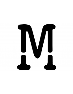 Lettre M STRING en INSIGNIA | 50 cm noir