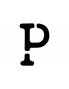 Lettre P STRING en INSIGNIA | 50 cm noir