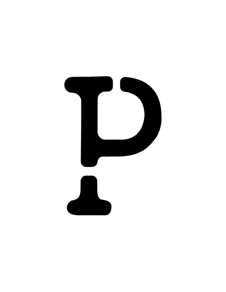 Lettre P STRING en INSIGNIA | 50 cm noir