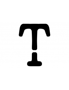 Lettre T STRING en INSIGNIA | 50 cm noir