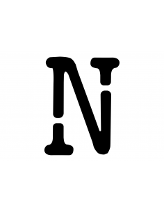 Lettre N STRING en INSIGNIA | 50 cm noir