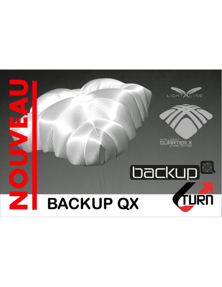 Parachute de secours BACKUP QX150 | 1680 g | 150 kg max