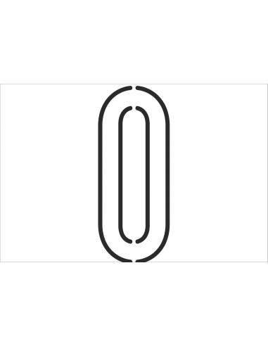 Numéro 0 PLAK LIGHT FSVL en INSIGNIA | 40 cm noir