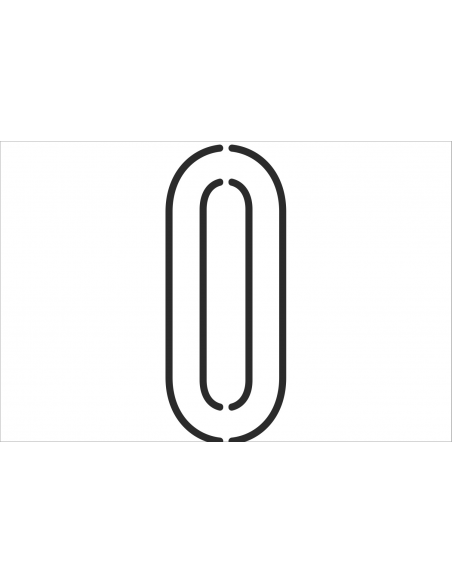 Numéro 0 PLAK LIGHT FSVL en INSIGNIA | 40 cm noir