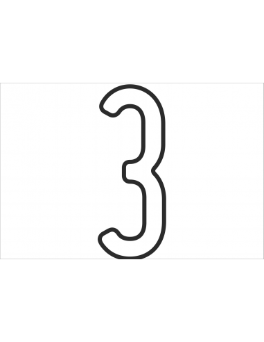 Numéro 3 PLAK LIGHT FSVL en INSIGNIA | 40 cm noir