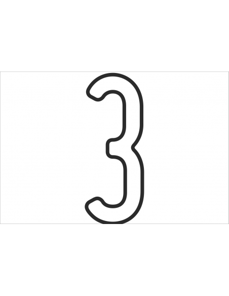 Numéro 3 PLAK LIGHT FSVL en INSIGNIA | 40 cm noir