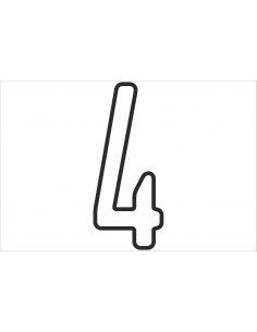 Numéro 4 PLAK LIGHT FSVL en INSIGNIA | 40 cm noir