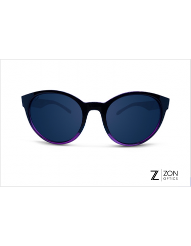 Lunettes LUNA noir-violet transparent & verres gris dorés