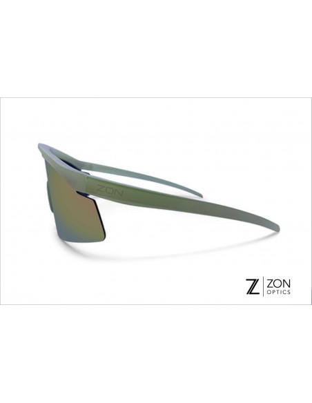 Lunettes CURVE menthe mat & verres miroirs roses