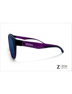 Lunettes LUNA noir-violet transparent & verres gris dorés 2