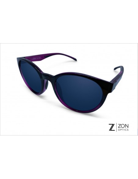Lunettes LUNA noir-violet transparent & verres gris dorés