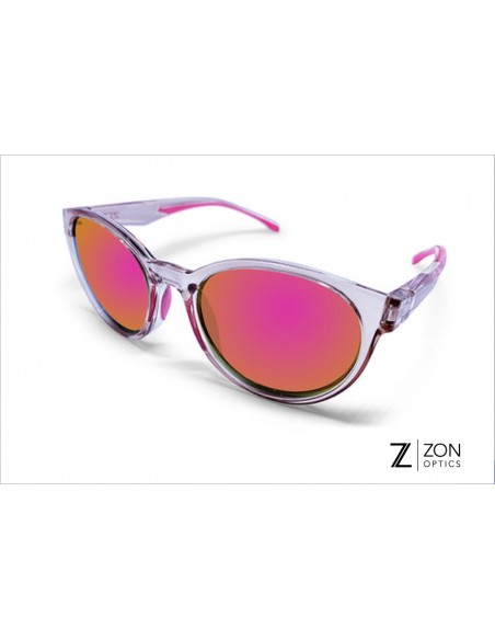 Lunettes LUNA rose quartz & verres miroirs roses dorés