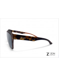 Lunettes SKINNY brun & verres G15 miroirs argentés 2