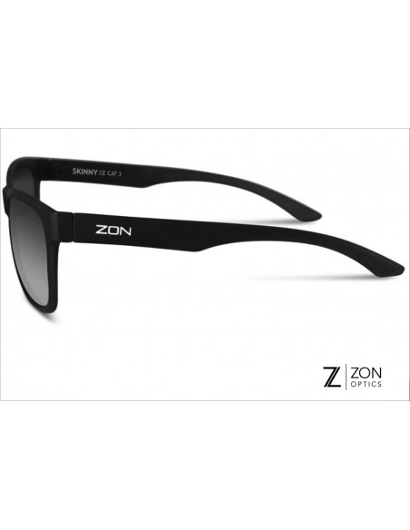 Lunettes SKINNY noir mat & verres gris dégradés