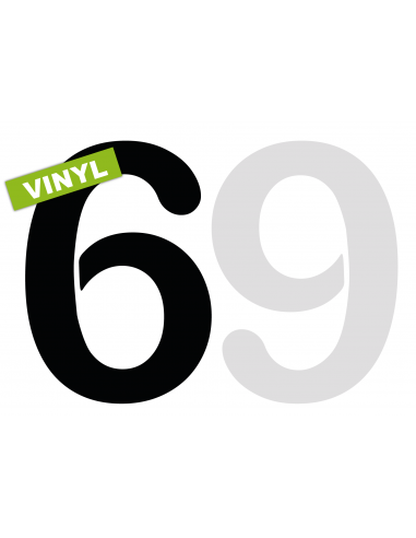 Numéro 6/9 SLICE FSVL en VINYL | 40 cm noir