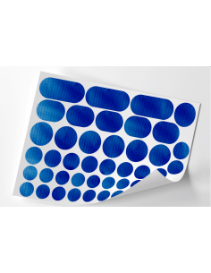 Pastilles tissu Ripstop adhésivé BLEU MARINE | feuille A4...