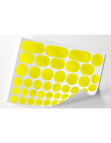 Pastilles tissu Ripstop adhésivé JAUNE | feuille A4 (env. 30 cm x 21 cm)