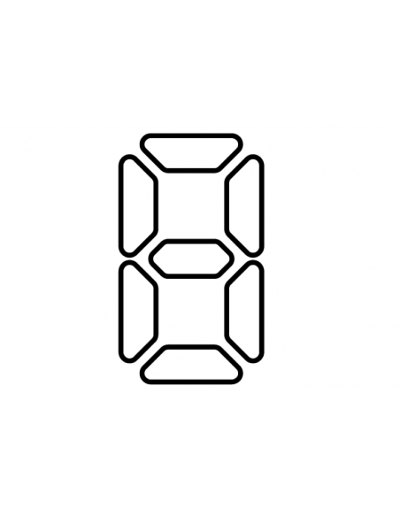 Numéro LCD LIGHT FSVL en VINYL | 40 cm noir