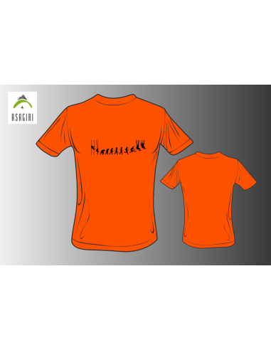 T-Shirt ASAGIRI, "Airvolution", homme, couleur orange, taille M