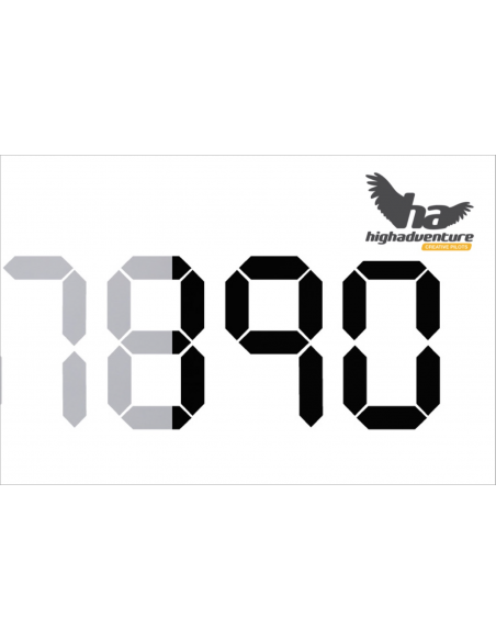 10 segments DIGIT FSVL | NOIR pour chiffre de 40 cm