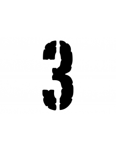 Numéro 3 CARGO FSVL en INSIGNIA | 40 cm noir