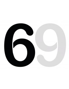 SHV number SLICE VINYL | 40 cm black