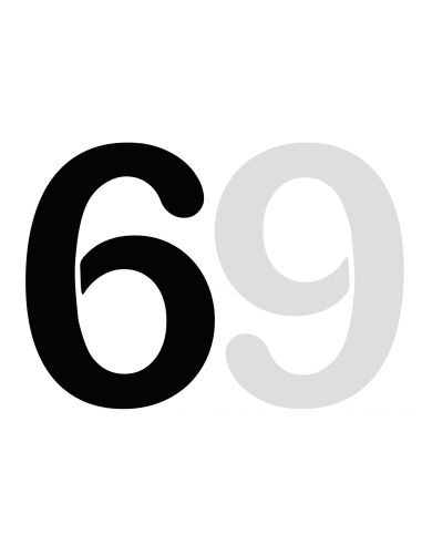 SHV number SLICE VINYL | 40 cm black