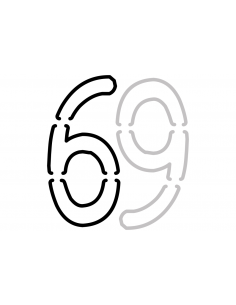 VINYL SHV-number STRING LIGHT | 40 cm black