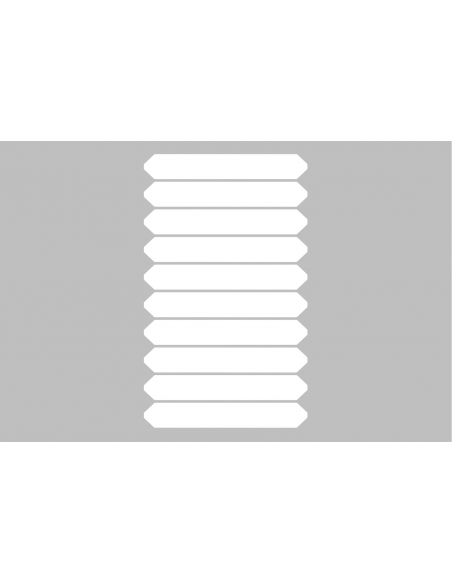 10 segments DIGIT FSVL en VINYL BLANC | pour chiffre de 40 cm