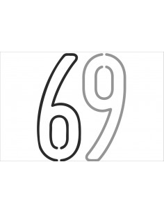 VINYL SHV-number PLAK LIGHT | 40 cm black