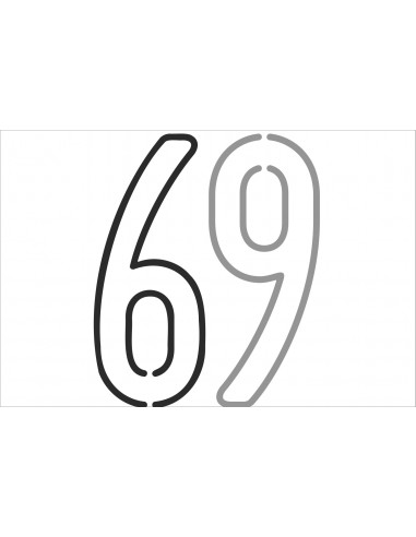 VINYL SHV-number PLAK LIGHT | 40 cm black